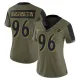 Women's Limited Broderick Washington Baltimore Ravens Olive 2021 Salute To Service Jersey